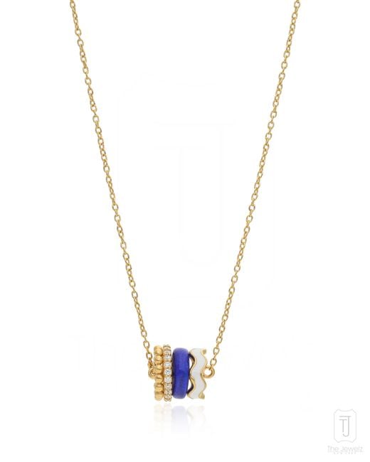 The Jewelz Metallic Lapis Ebb & Flow Necklace