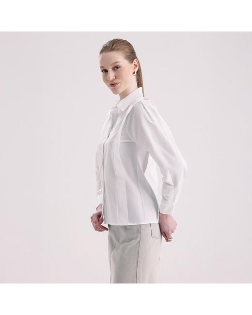 Maan Istanbul Pink Shirt With Hidden Buttoned Flywheel Detail