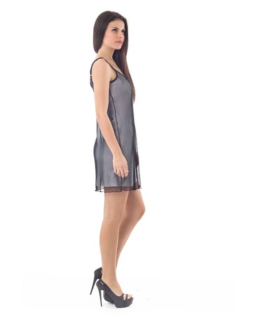 Conquista Gray Two Tone Layered Mini Dress