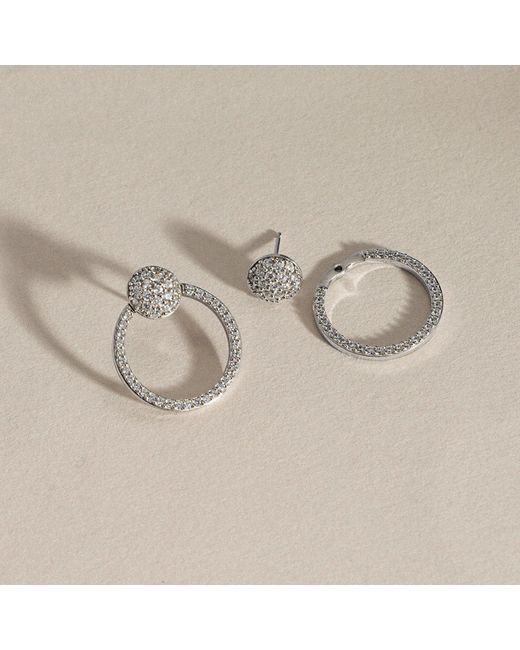 Diamonbliss Metallic Marilyn Monroe Convertible Pave Stud Earrings