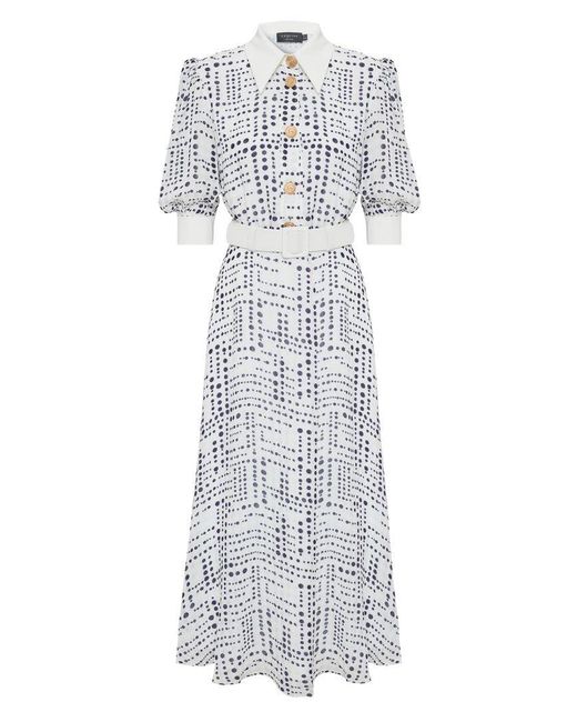 Exquise White Sawyer Midi Dress