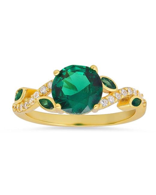 Kylie Harper Green Emerald Floral Ring