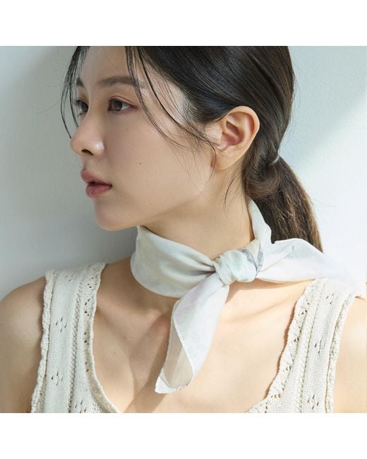 Ana Maison Gray Korean Moon Jar Handkerchief