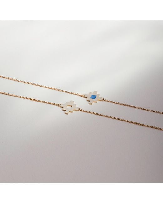 Sheida Farrokhi Blue Minimal Flower Bracelet