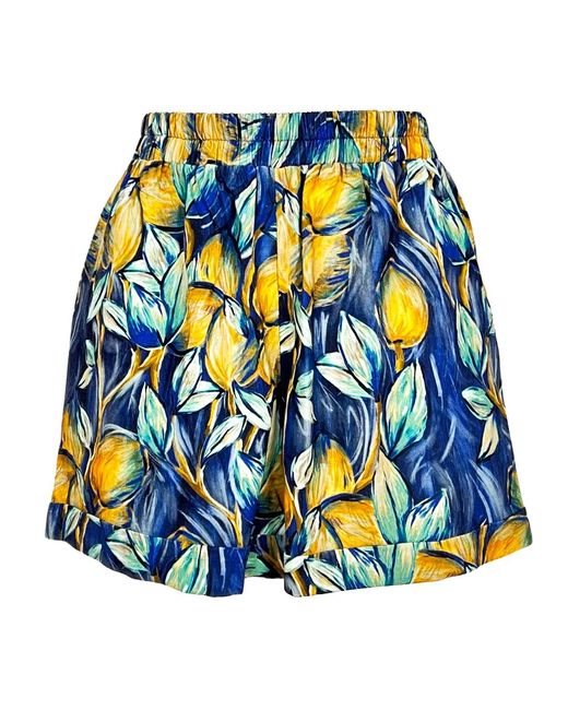 L2R THE LABEL Blue And Linen Boxer Shorts
