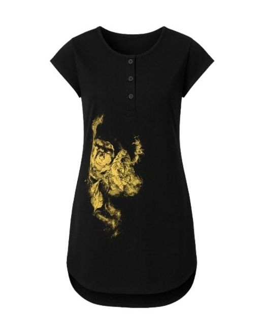 Conquista Black Pattern Detail Tunic