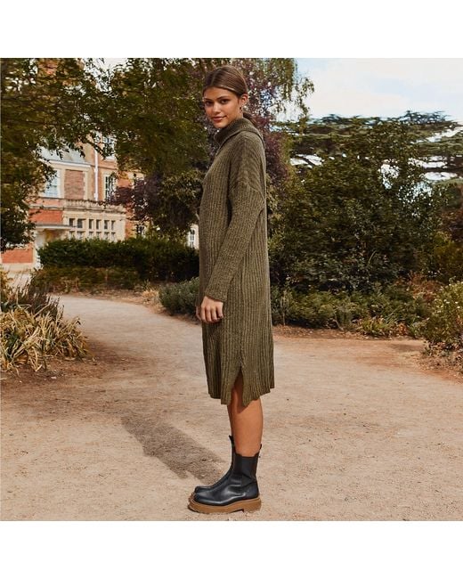 Cara & The Sky Green Joey Midi Dress Khaki