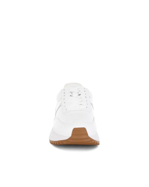 Rag & Co White Athion Studded Real Leather Sneakers