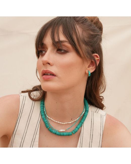 LINYA JEWELLERY Green Bono Big Necklace