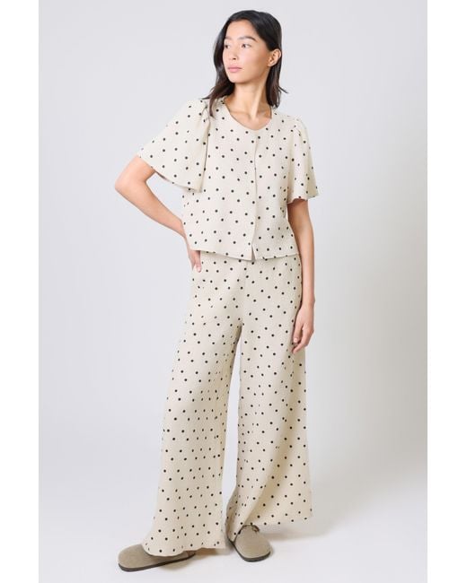 Traffic People Natural Neutrals Spanish Harlem Cream And Polka Dot Rene Trousers
