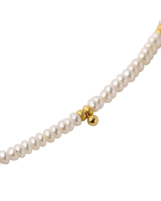 Bombyx House Metallic Tiny Pearl Station Necklace