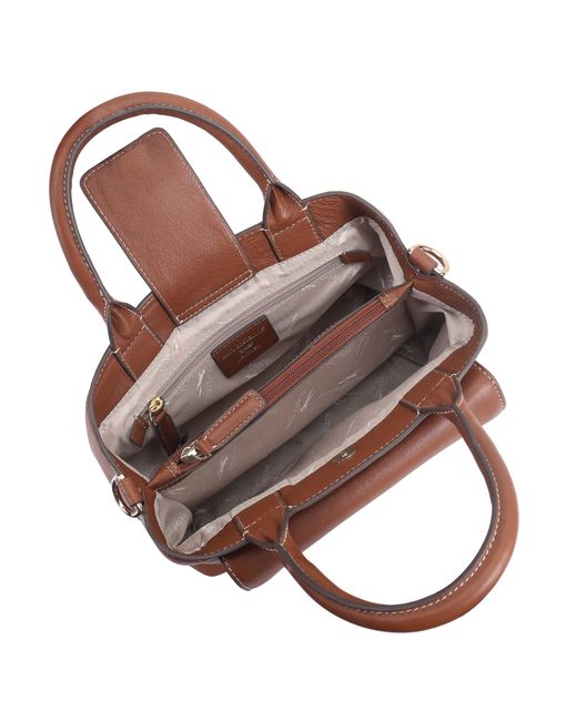 Paul Costelloe Brown Navarre Leather Crossbody Bag