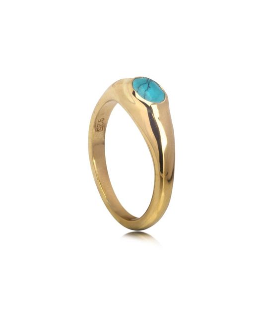 The Jewellery Store London Metallic Oval Signet Ring
