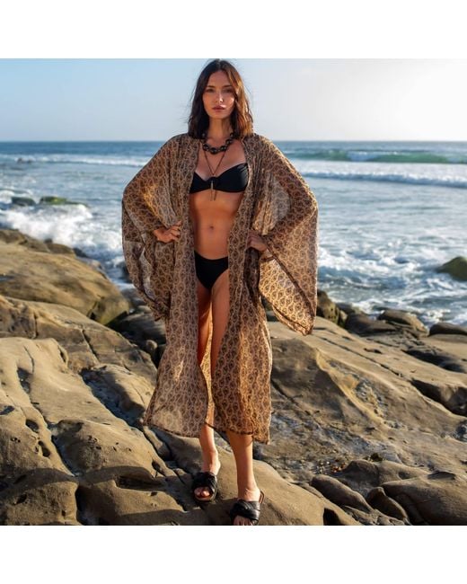 Jennafer Grace Metallic Dado Kimono