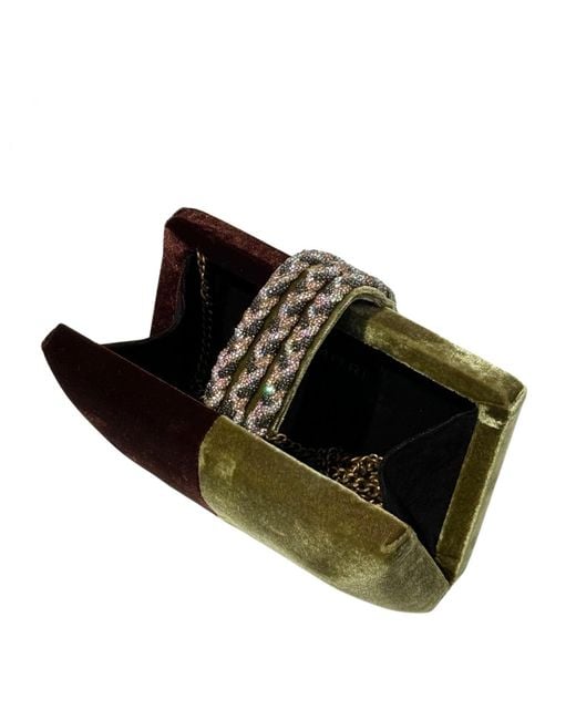 Simitri Black Mocha Braided Fringe Clutch