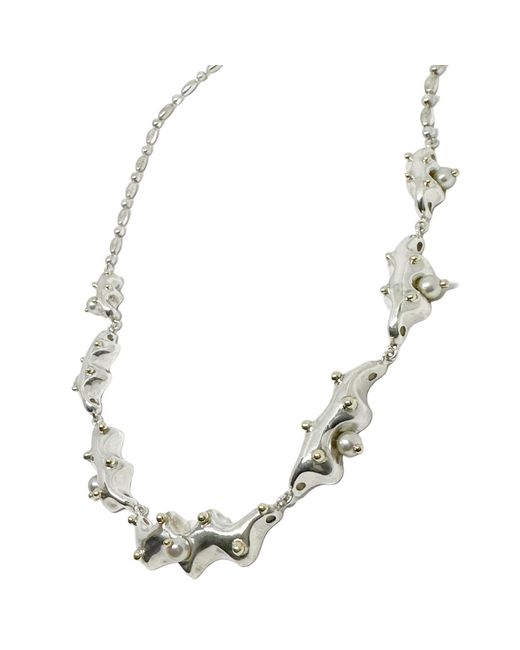 Tg-Jewellery by Tamara Gervasio Metallic Sea Slug Necklace – Sterling, & Pearls