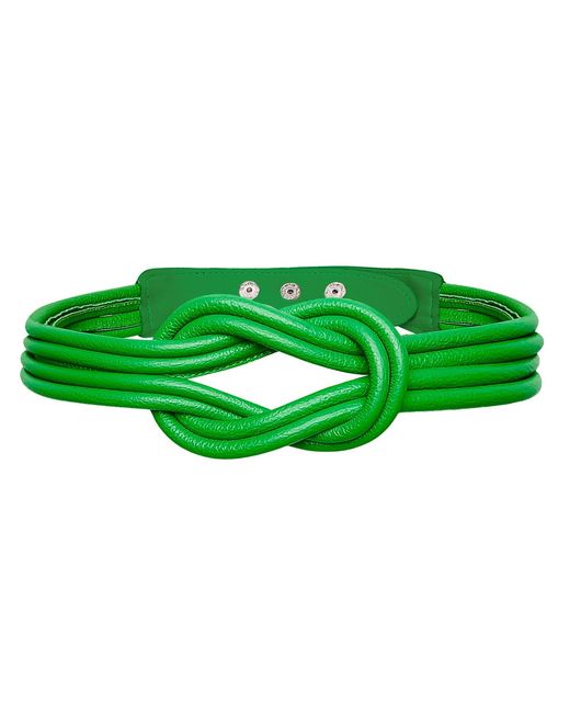 BeltBe Green Knot Leather Belt