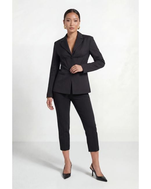 The Gt Atelier Black Corset Tailored Blazer