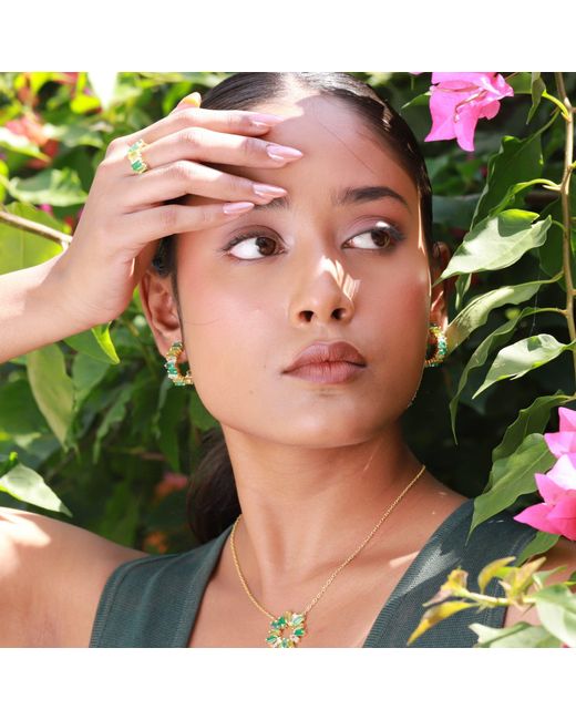 GEM BAZAAR Green Kiara Band Ring