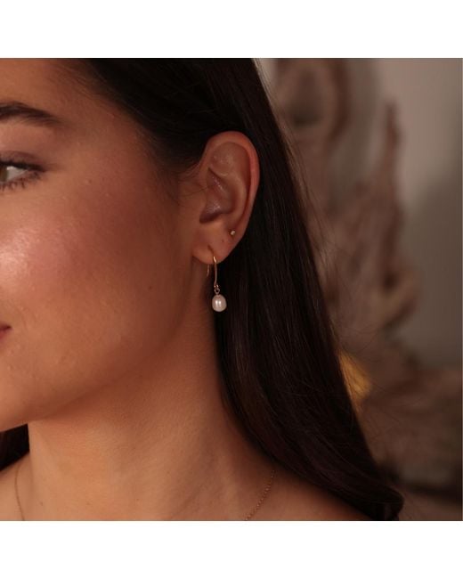 Esterah Metallic Alba Pearl Earrings