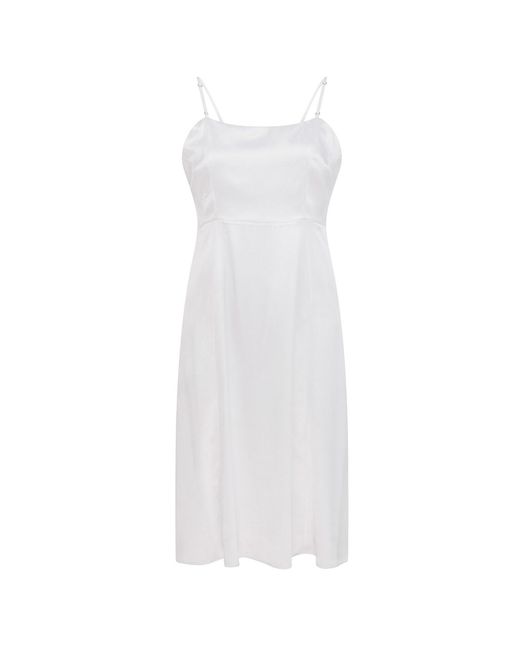 Lisa The Label Natural Silk Cloud Puff Dress