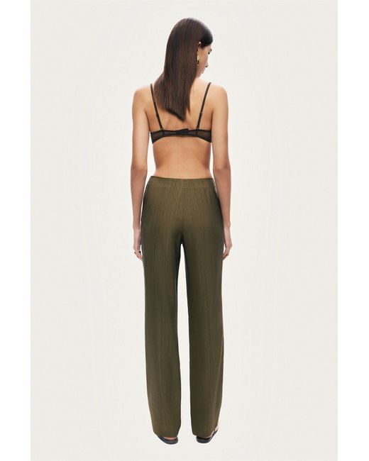Nocturne Green Neutrals Straight-Leg Tailored Pants