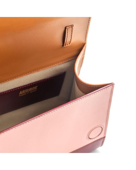 Absurde Pink Neutrals One Way Small Leather Shoulder Bag