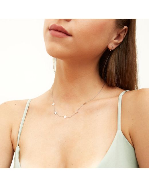 Spero London Metallic Star Sterling Necklace
