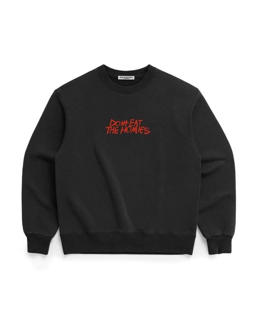 Dont Eat the Homies Black Adopt Dont Shop Crewneck for men