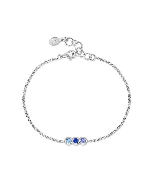 Dower & Hall Metallic Blues Tutti Frutti Chain Bracelet
