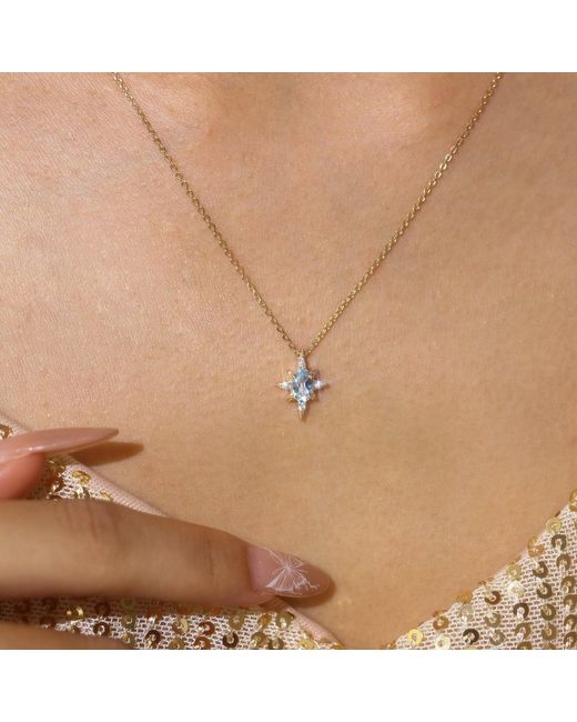Azura Jewelry New York Metallic Ocean Star Sky Topaz Vermeil Necklace