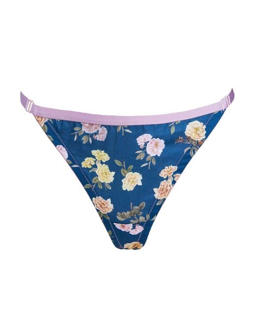 Noblesse Oblige Blue Baby Rose Liberty Thong