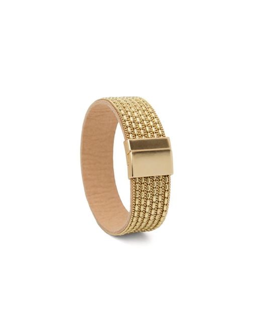 Saachi Metallic Multi-Strand Mesh Bracelet