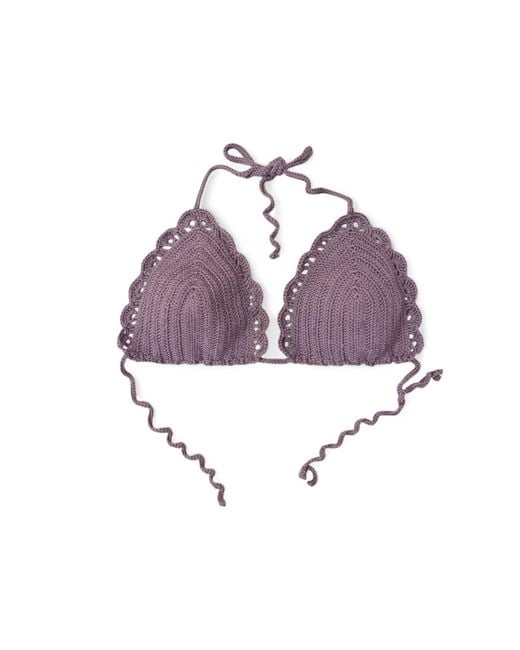 Springmoonatelier Green Handmade Crochet Bikini Top