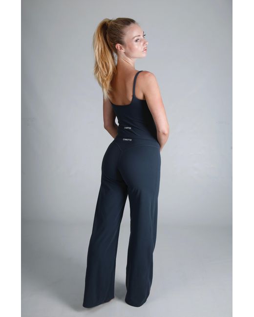 Cmmttd Blue Soft Form Strappy Mid Tank