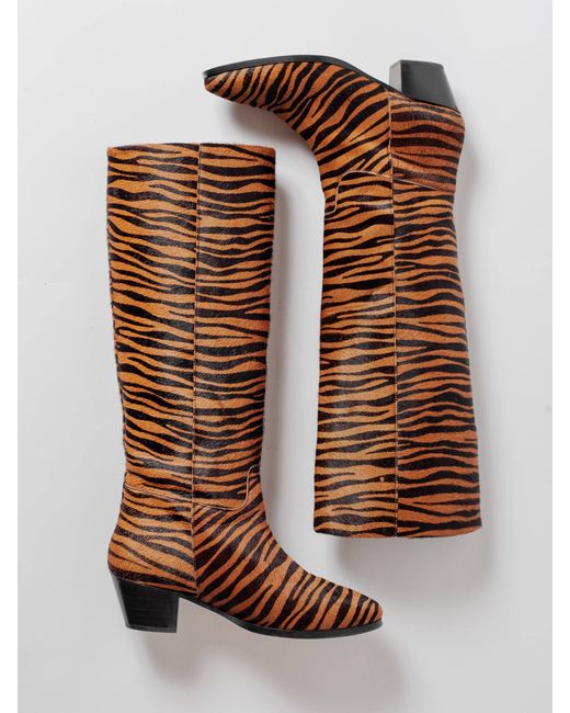 Blankens Brown The Joan High Rust Zebra