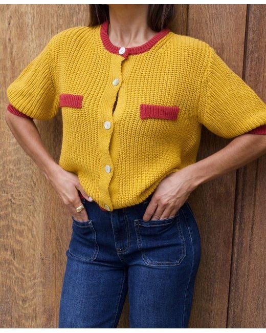 Mind Traveler Yellow Sky, & Colour-Block Mia Cardigan