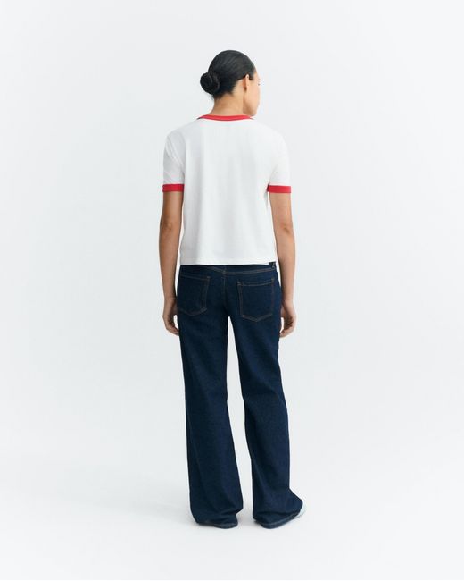 Thinking Mu White T-Shirt Contrast Cellar Sun Zowie R