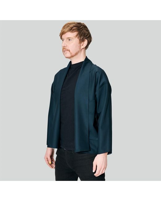 MOE Blue Deep Wool Vest Jacket