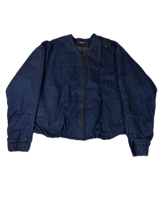 Win Out Blue Balloon Denim Bomber Wm