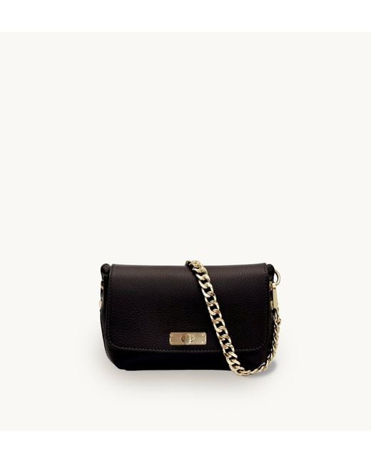 Apatchy London Black The Maisie Mini Chocolate Leather Bag