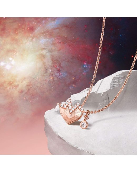 AWNL Metallic Flipped Meteorite Sterling Necklace