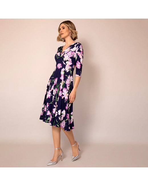 Alie Street London Blue Annie Dress Midnight Blossom