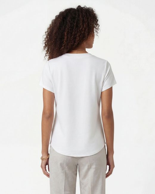 Lords of Harlech White Victoria V-Neck Top