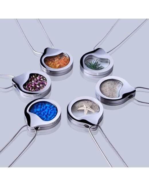 My Little Nature Blue Handcrafted Designer Necklace With Natural Moss – Unique Nature-Inspired Gift Jewelry