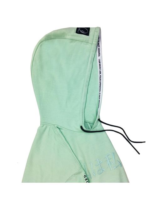 Quillattire Green Mint Mount Fuji Hoodie for men