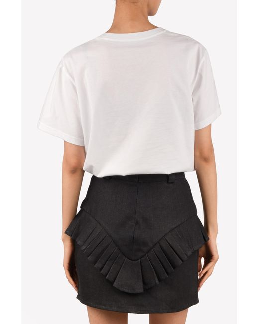 GUILLAUME ALEXANDRE White Kandinsky-Inspired Embroidered T-Shirt