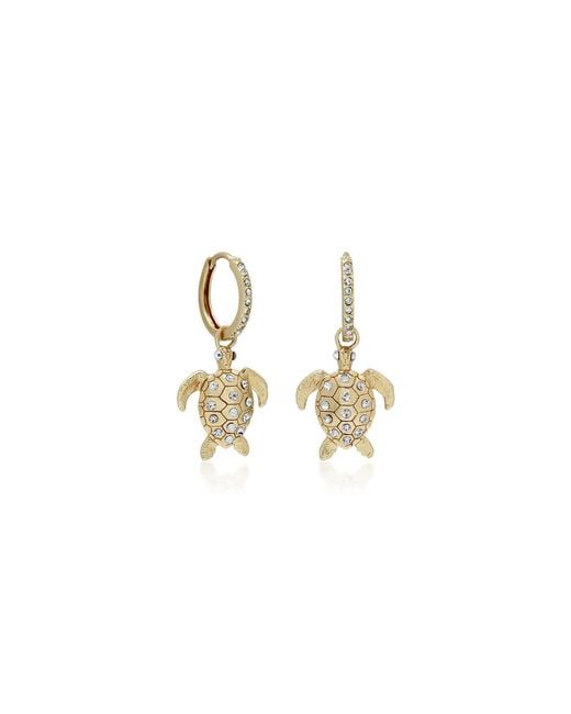 Oceanus Metallic Sea Turtle Sparkle Hoops
