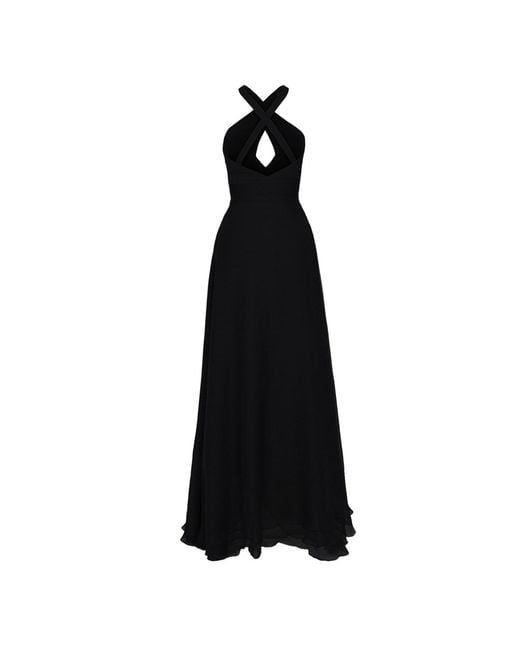 Anse Victorin Black Tiara Silk Dress
