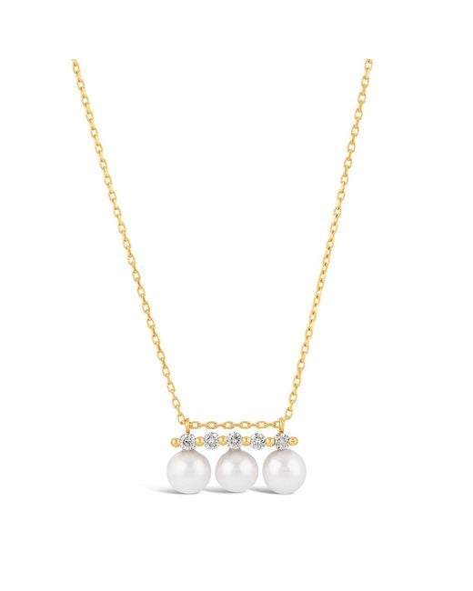 Dinny Hall Metallic Shuga Triple Pearl & Lab-Created Diamond Pendant
